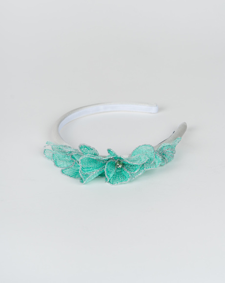 Picture of GIRLS GREEN FLOWERS HEADBAND