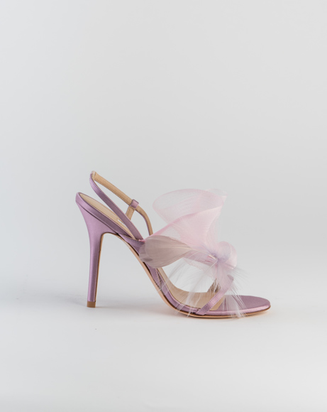 Picture of KATE SATIN SANDAL IN LILAC