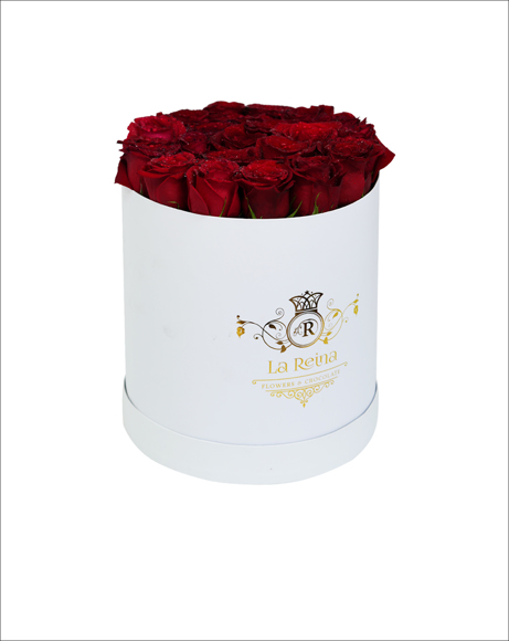 Picture of RED ROSES WITH WHITE BOX