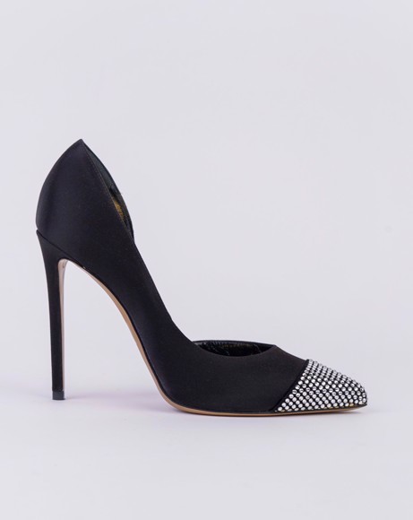 Picture of BLACK CHA CHA CRYSTAL-EMBELLISHED PUMPS